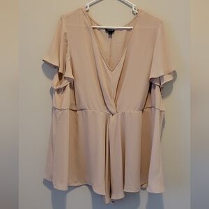 Torrid Mushroom Color V-Neck Blouse
